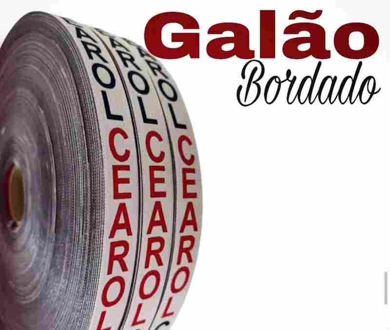 Galão bordado personalizado