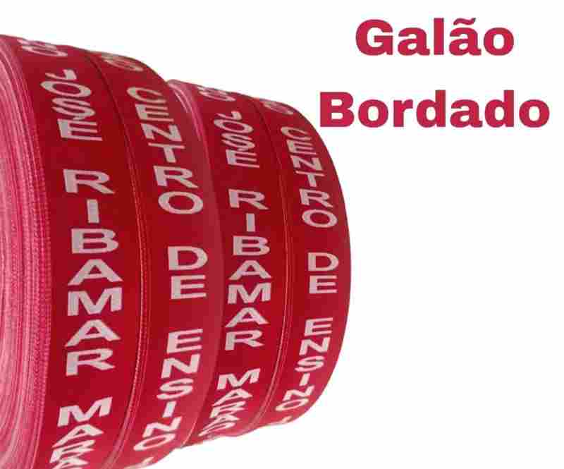 Galão bordado personalizado